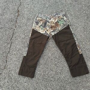 Wrangler Camo Hunting Pants with Dark Brown Reinforced Legs